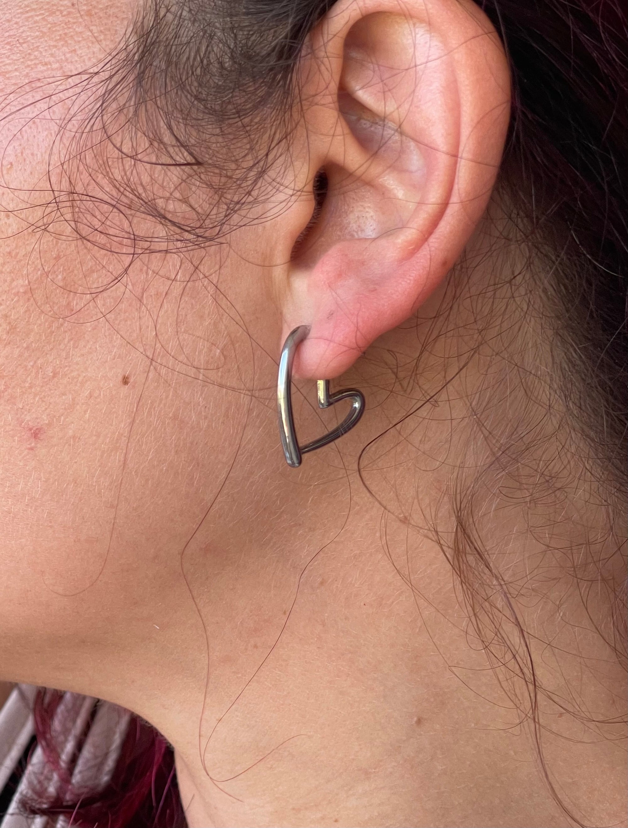 Orecchini Unity a Forma di Cuore in Acciaio Inox - Eleganti e Ipoallergenici