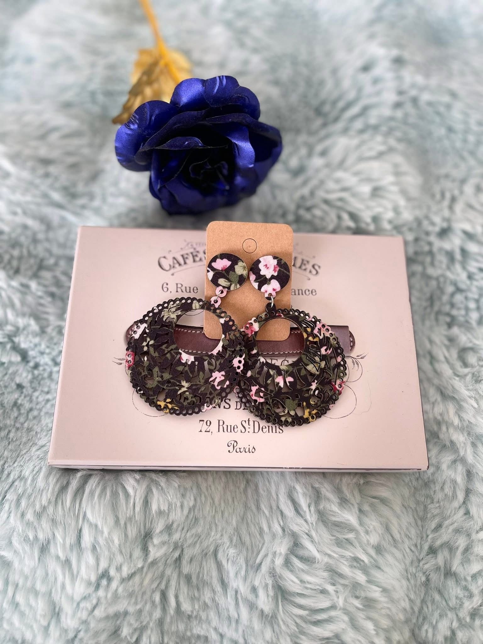 Orecchini Amany Lobo Pendenti In Legno Stile Etnico Bohémien