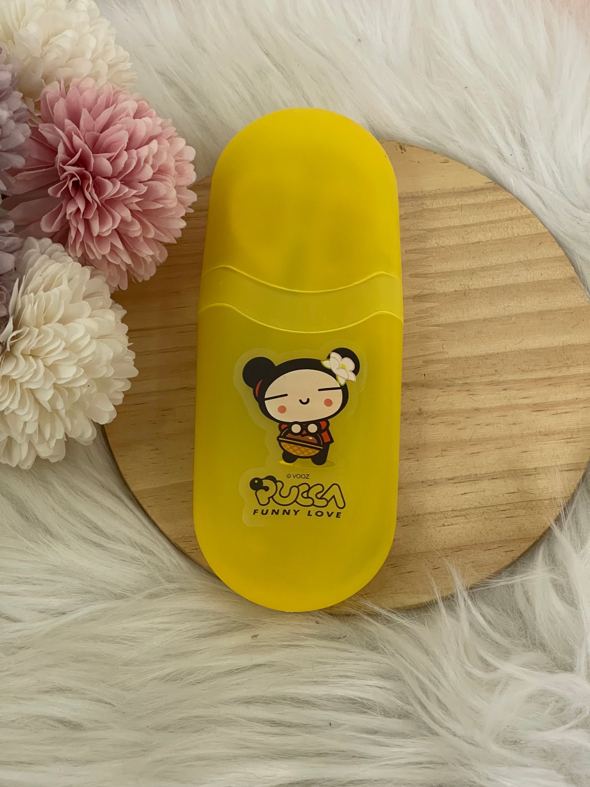 Set Manicure Unghie da Viaggio Pucca – Kit 5 Pezzi con Custodia Rigida Gialla
