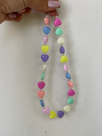 Collana Amélie Cuori Pastello e Acciaio Inossidabile - Handemade