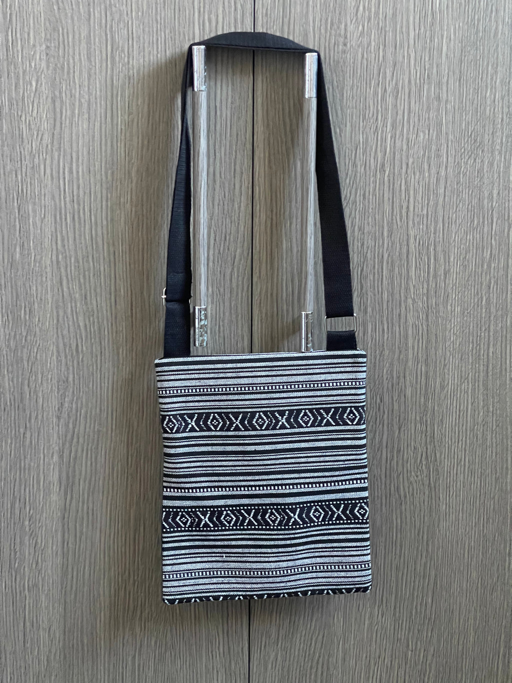 Borsa a Tracolla Etnica Dreamcatcher - Messenger Bag con Farfalle Blu e 2 Zip