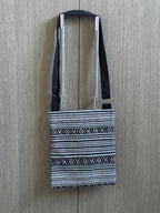 Borsa a Tracolla Etnica Dreamcatcher - Messenger Bag con Farfalle Blu e 2 Zip