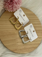 Orecchini Kyoto – Cerchi Geometrici a Triangolo in Acciaio Inox Minimalisti