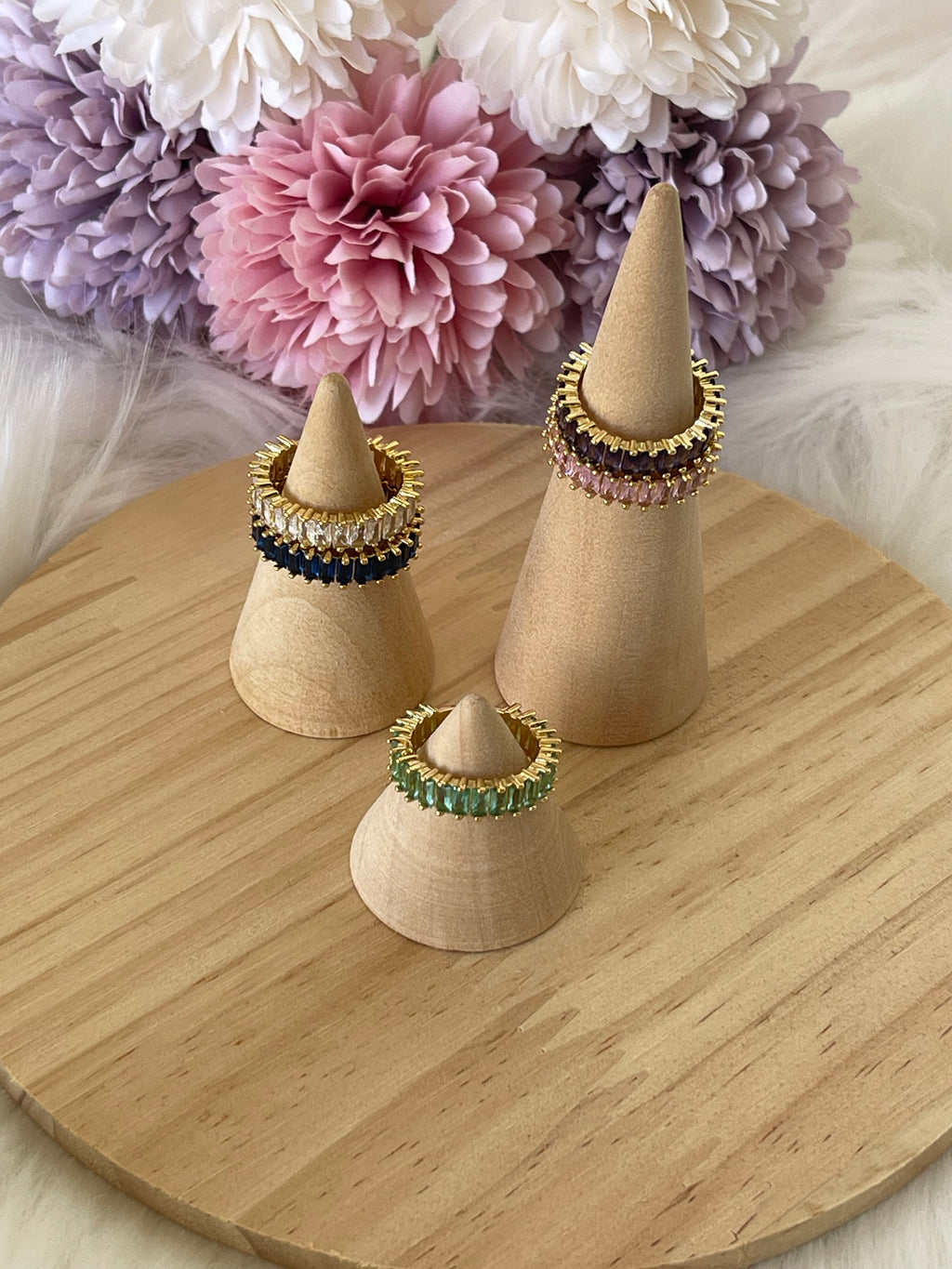 Anello Belle Époque Regolabili in Acciaio con Zirconi Colorati – Eleganza per Ogni Occasione