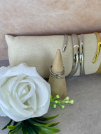 Set Bracciale e Anello Lumen Design Aperto – Placcatura Oro e Argento, Eleganza Minimal