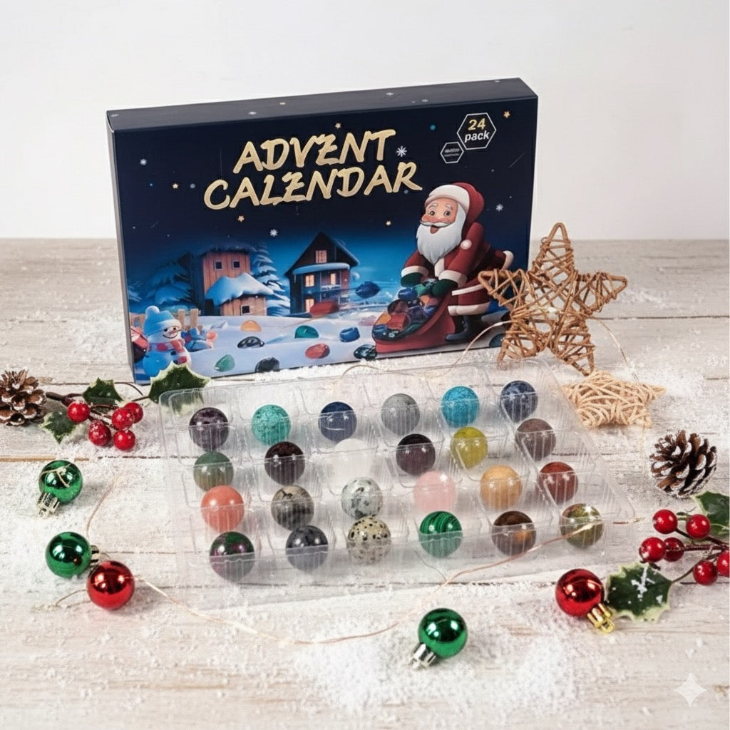 Calendario dell'Avvento con 24 Pietre Naturali: Ricarica la Tua Energia per Natale!