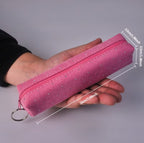 Pochette Tombolino Trucco in Velluto a Coste con Strass – Astuccio Portatrucchi Elegante e Compatto (Disponibile in 6 Colori)