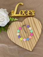 Bracciale Amélie Cuori Pastello e Acciaio Inossidabile – Handemade, Stile Unico