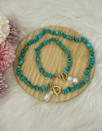 Pietra Turchese e Perla Barocca: Parure Collana e Bracciale, Protezione e Stile Unici