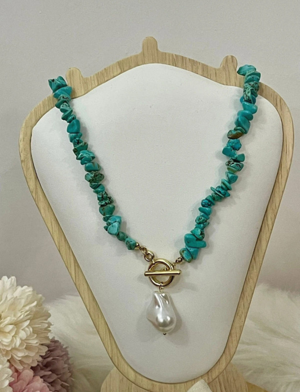 Pietra Turchese e Perla Barocca: Parure Collana e Bracciale, Protezione e Stile Unici