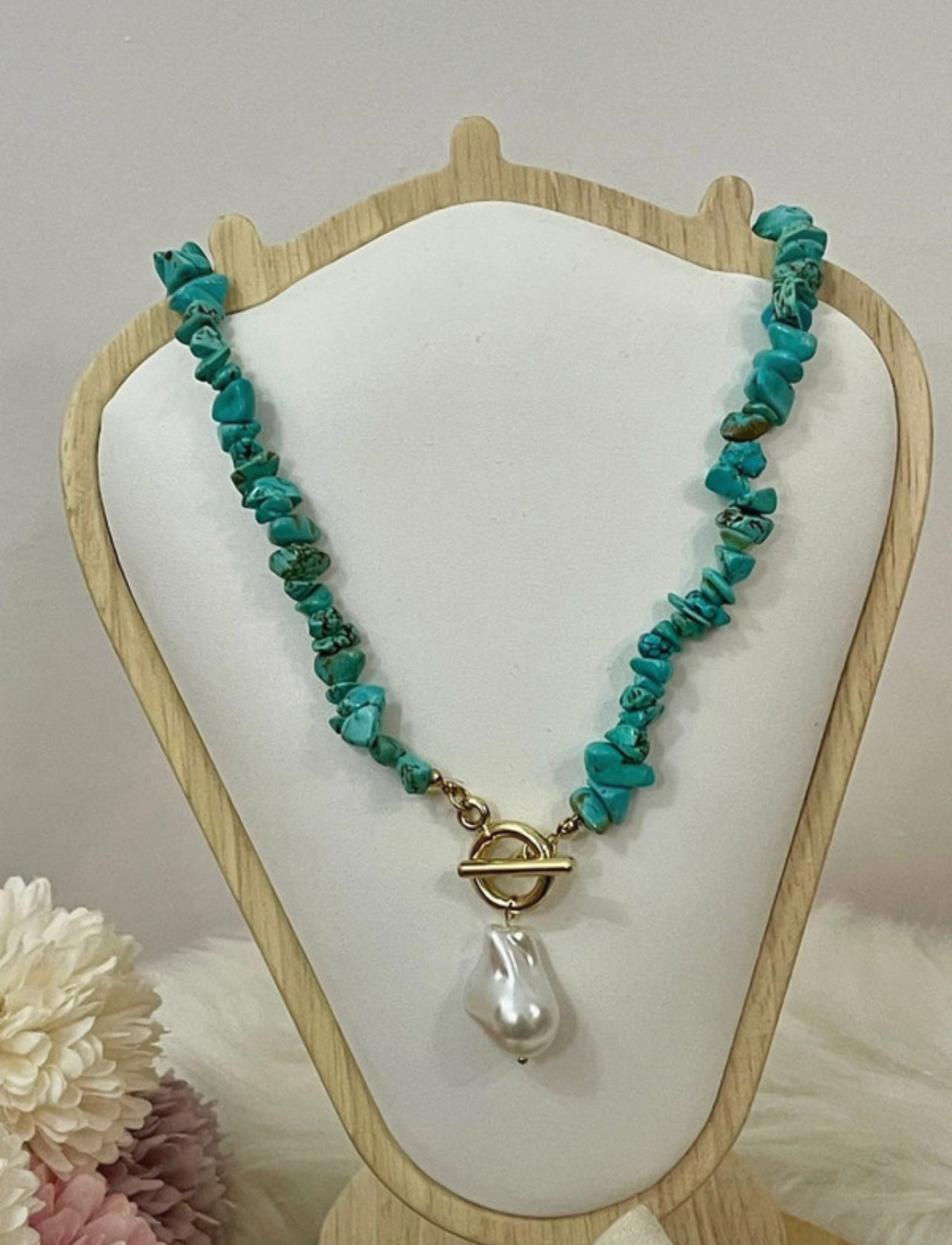 Pietra Turchese e Perla Barocca: Parure Collana e Bracciale, Protezione e Stile Unici