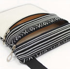 Borsa a Tracolla Etnica Dreamcatcher - Messenger Bag con Farfalle Blu e 2 Zip
