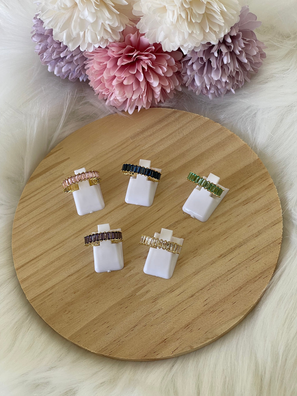 Anello Belle Époque Regolabili in Acciaio con Zirconi Colorati – Eleganza per Ogni Occasione