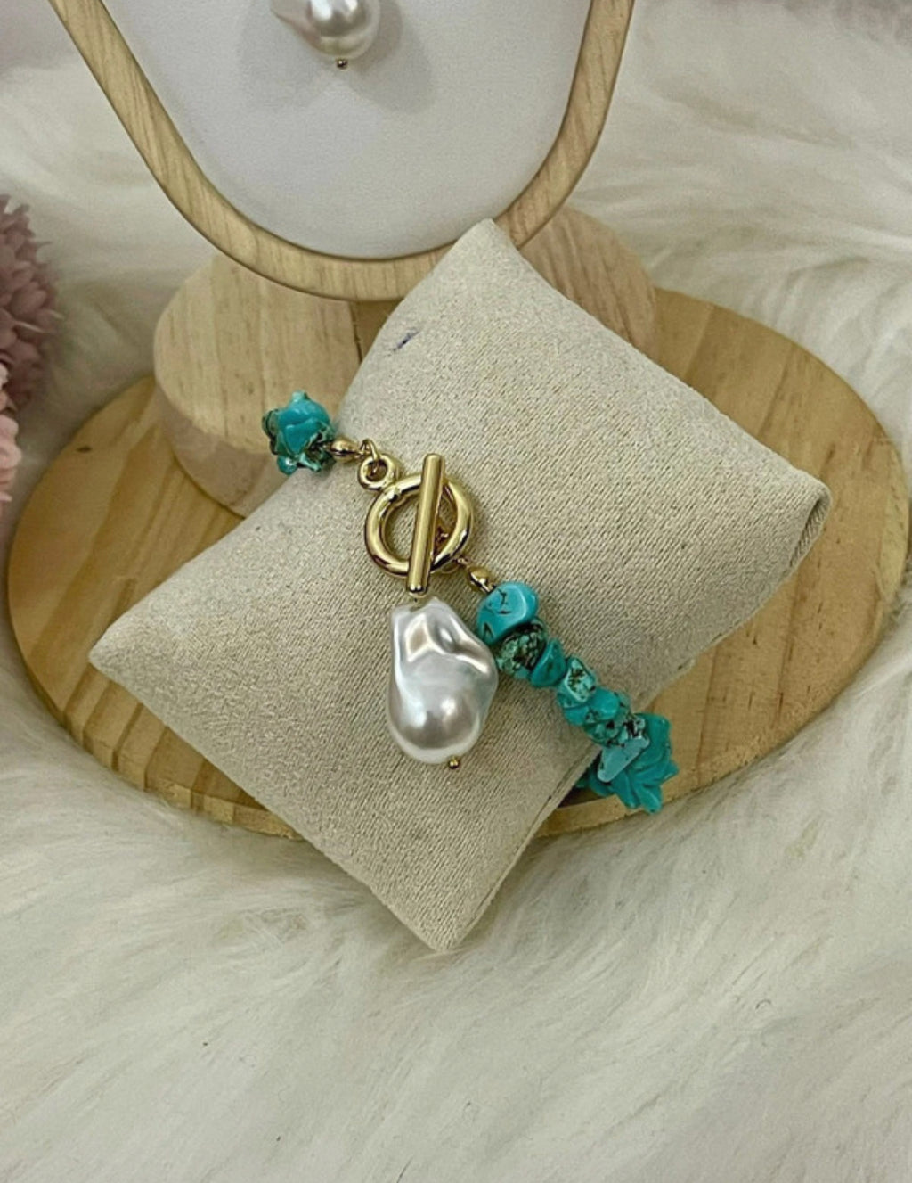 Pietra Turchese e Perla Barocca: Parure Collana e Bracciale, Protezione e Stile Unici