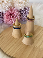 Anello Belle Époque Regolabili in Acciaio con Zirconi Colorati – Eleganza per Ogni Occasione