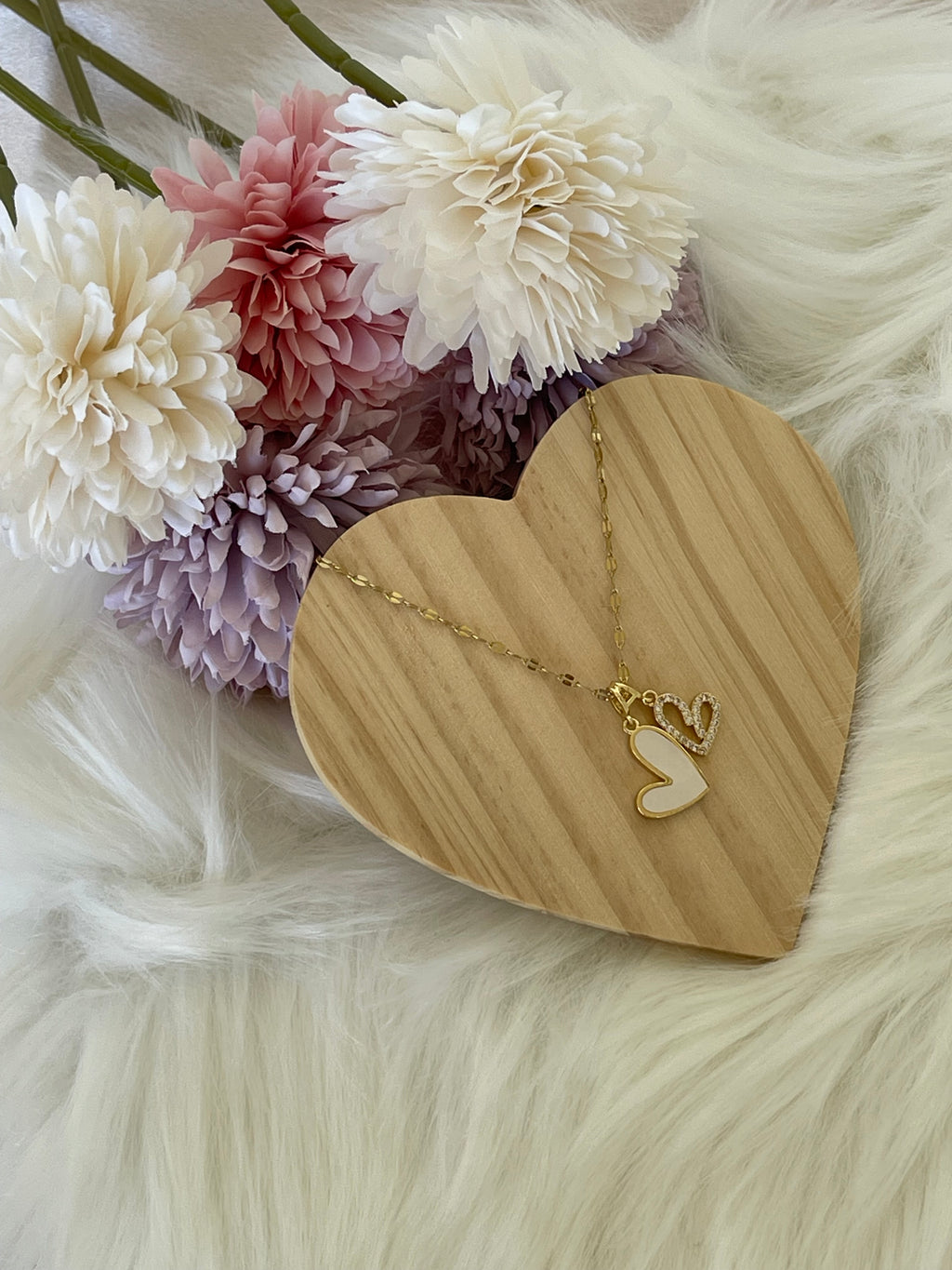 Collana Dafne Cuori Elegante in Acciaio Inossidabile Dorato Regolabile - Regalo Perfetto