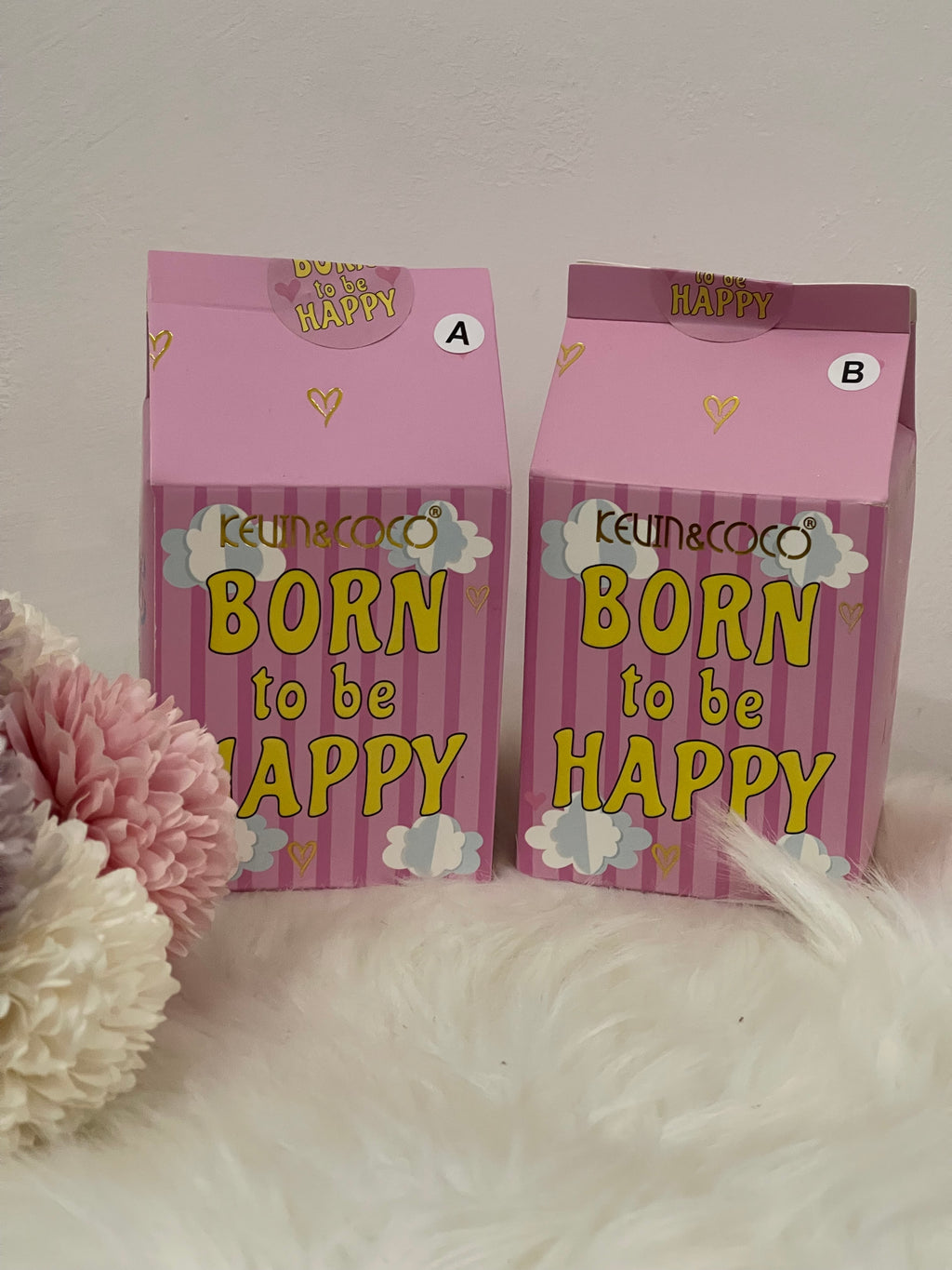 Set 4 Lip Gloss Kevin & Coco "Born to be Happy" - Effetto Velluto e Lunga Durata - Disponibile in 2 Varianti