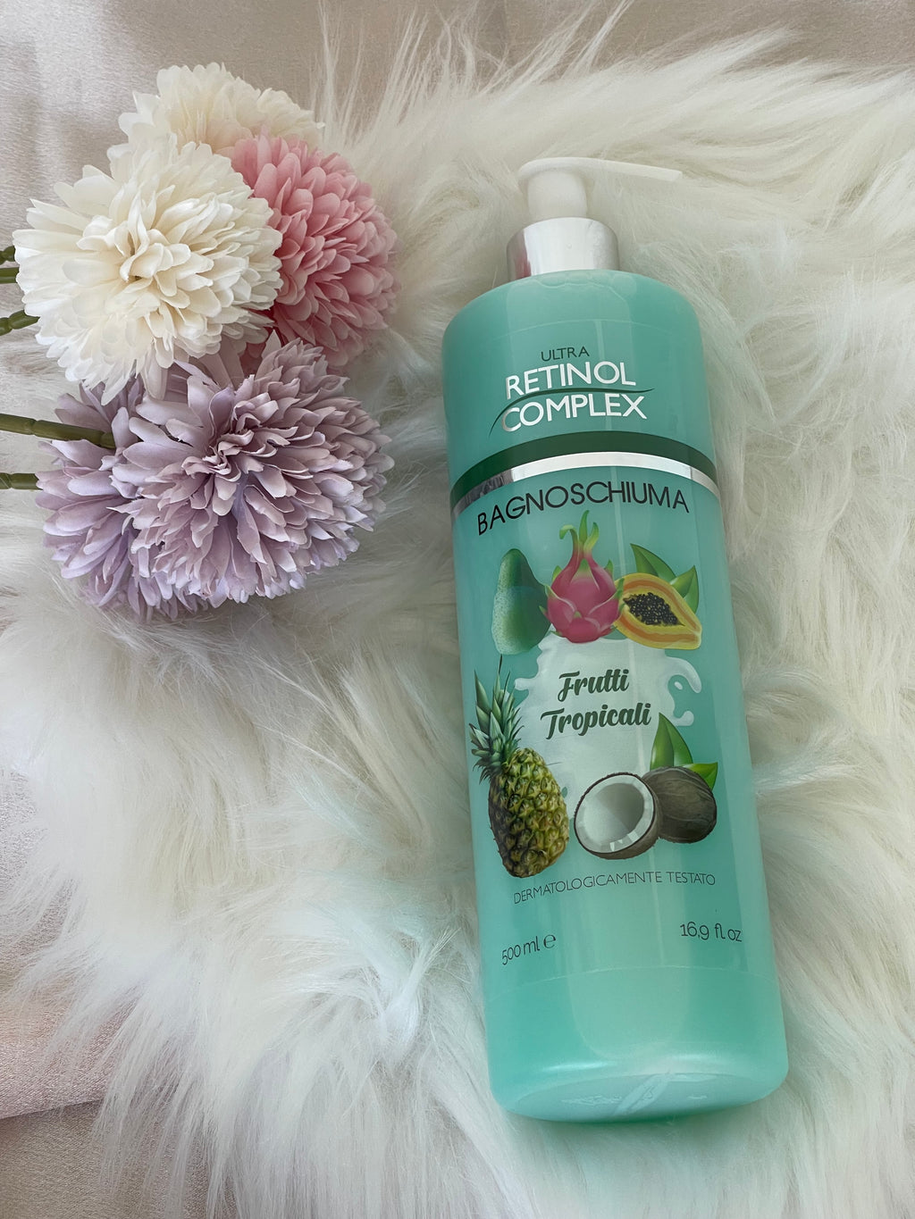 Bagnoschiuma Ultra Retinol Complex ai Frutti Tropicali – Una Coccola di Freschezza e Benessere per la Tua Pelle!