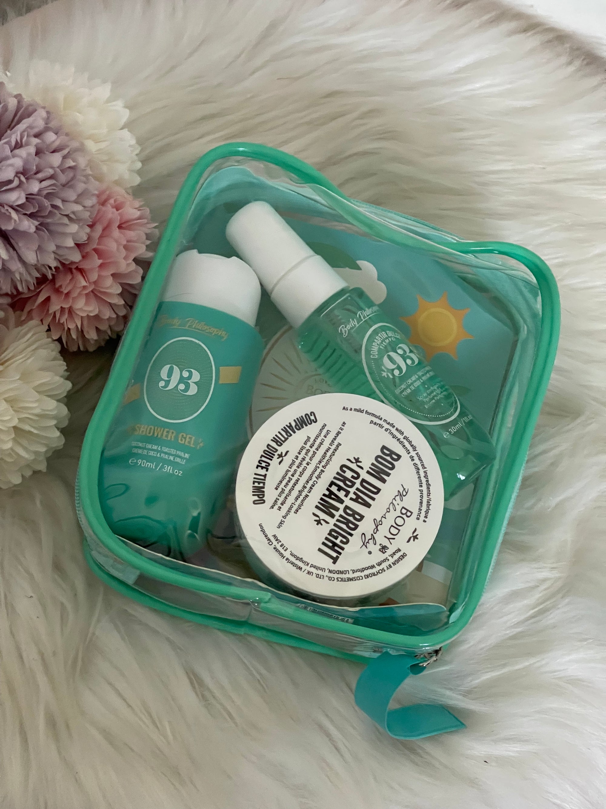Set Viaggio Cocco e Pralina 93 - Body Philosophy (Kit 3 Pezzi con Pochette)