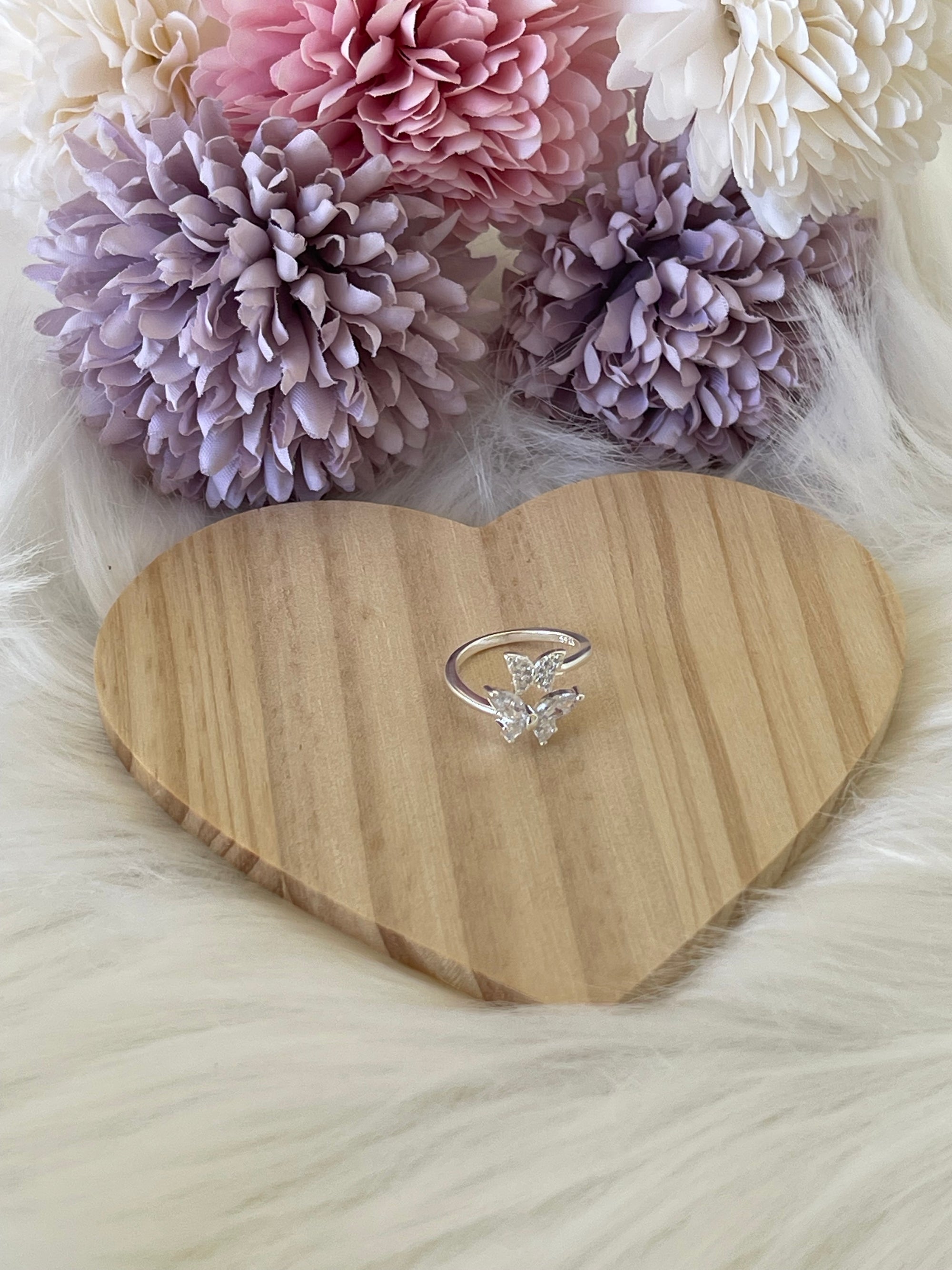 Anello Farfalla in Argento Sterling 925 con Zirconi