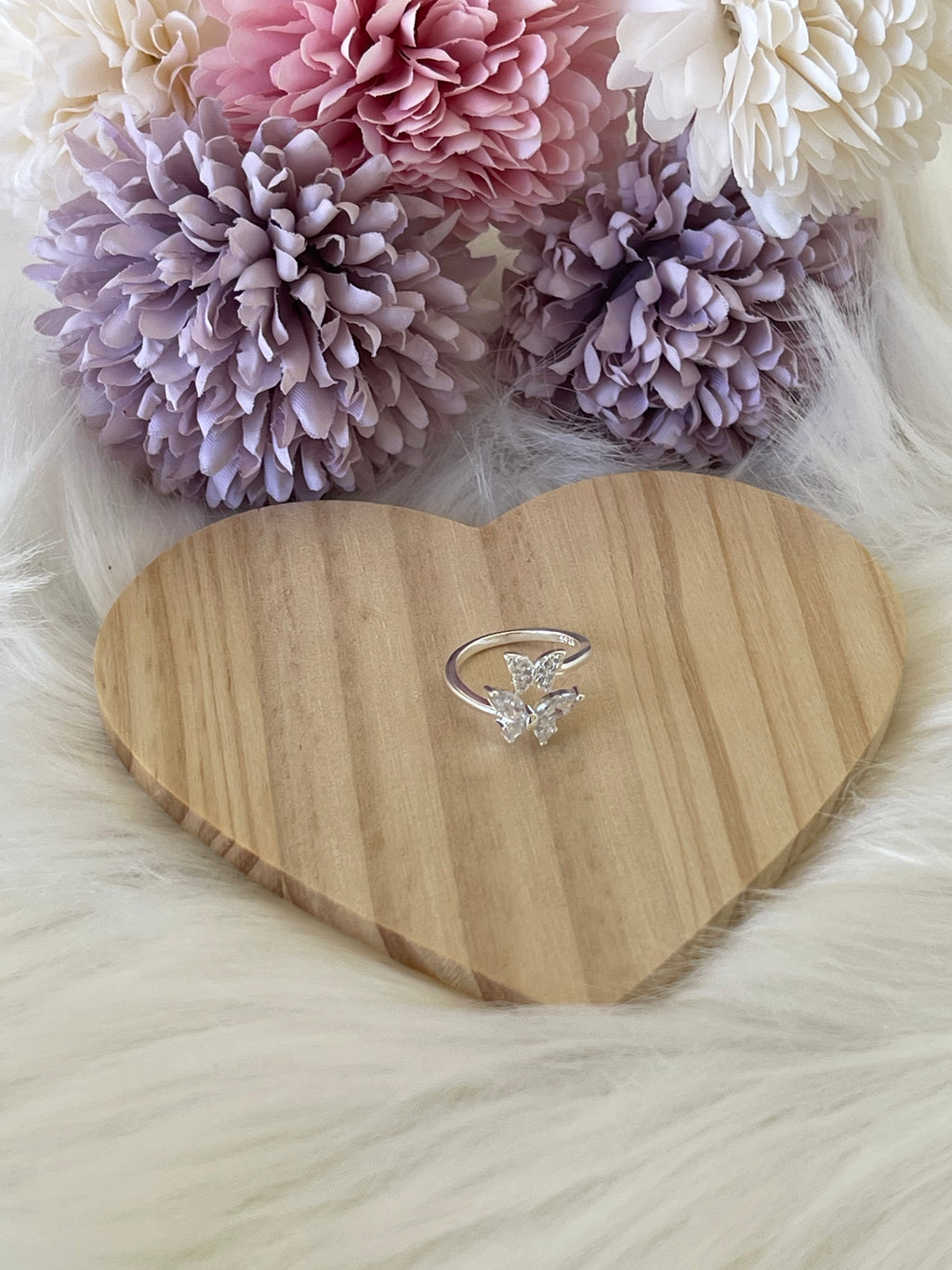 Anello Farfalla in Argento Sterling 925 con Zirconi