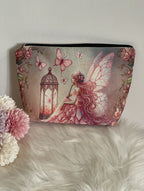 Borsa Trucco Portatrucchi Fairy Core - Beauty Case da Viaggio con Stampa Fata e Farfalle - Pochette Makeup Grande Capacità