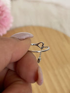 Anello Chérie Pendente con Cuore e Punto Luce in Argento 925