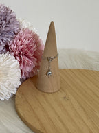 Anello Chérie Pendente con Cuore e Punto Luce in Argento 925