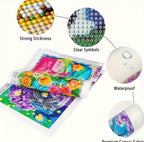 Kit Diamond Painting 5D Fai-da-Te - Rosa Rossa nel Cristallo (20x20 cm) - Mosaico con Diamanti Completo