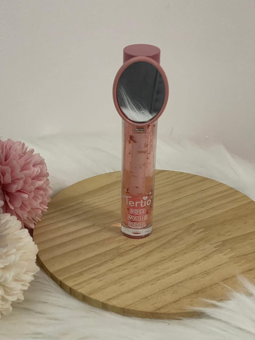 Tertio Rose Magic Lip Oil - Olio Labbra Idratante con Siero alla Rosa e Specchietto Integrato - 5.5ml