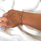 Bracciale Stella Charm Floreale in Acciaio Inossidabile