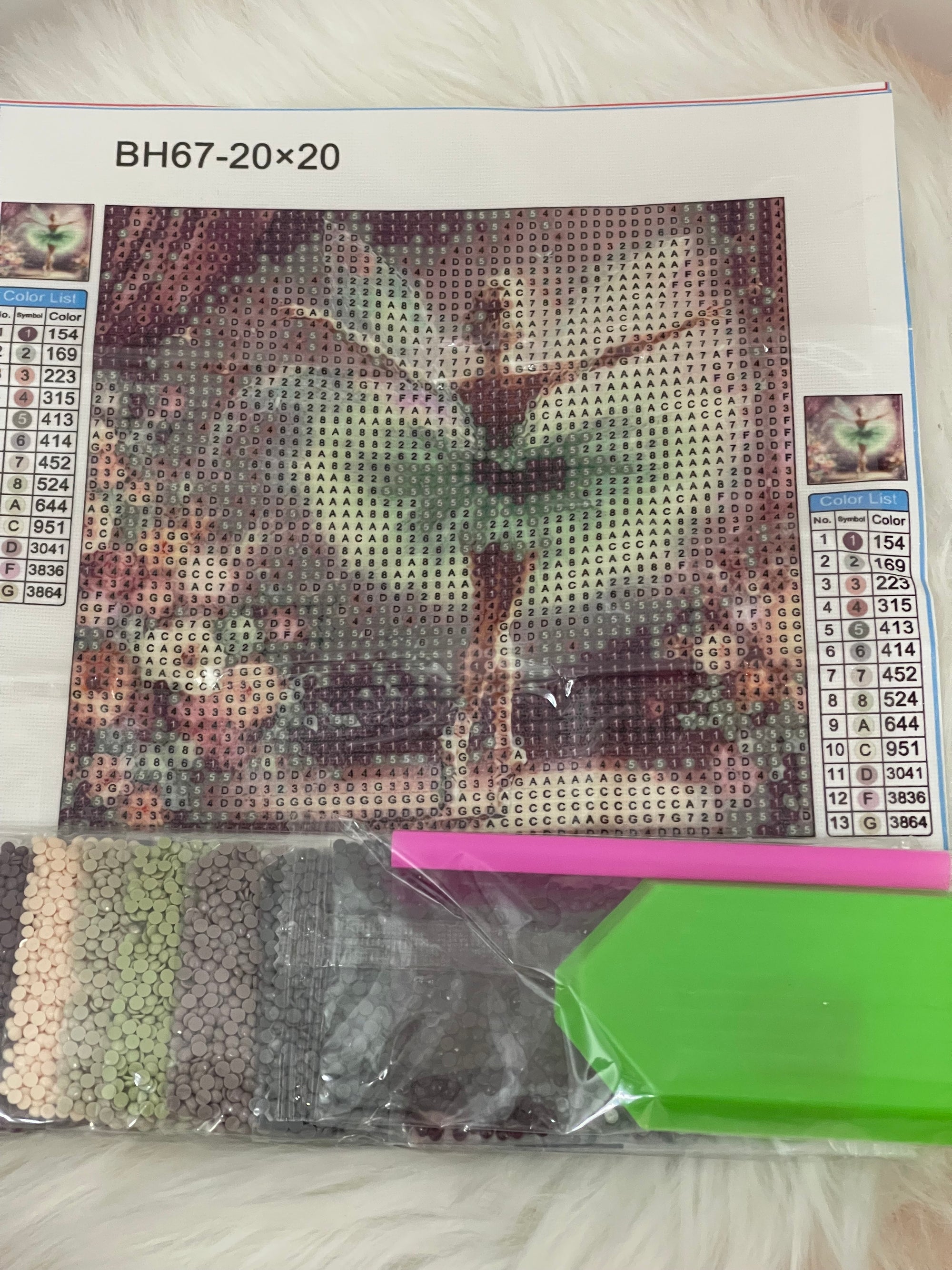 Kit Diamond Painting "Fata Ballerina Incantata" – Kit Completo Fai-da-Te 20x20cm