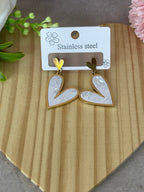 Orecchini Lumicor Cuore Pendenti in Acciaio Inossidabile Oro e Madreperla – Eleganza e Leggerezza