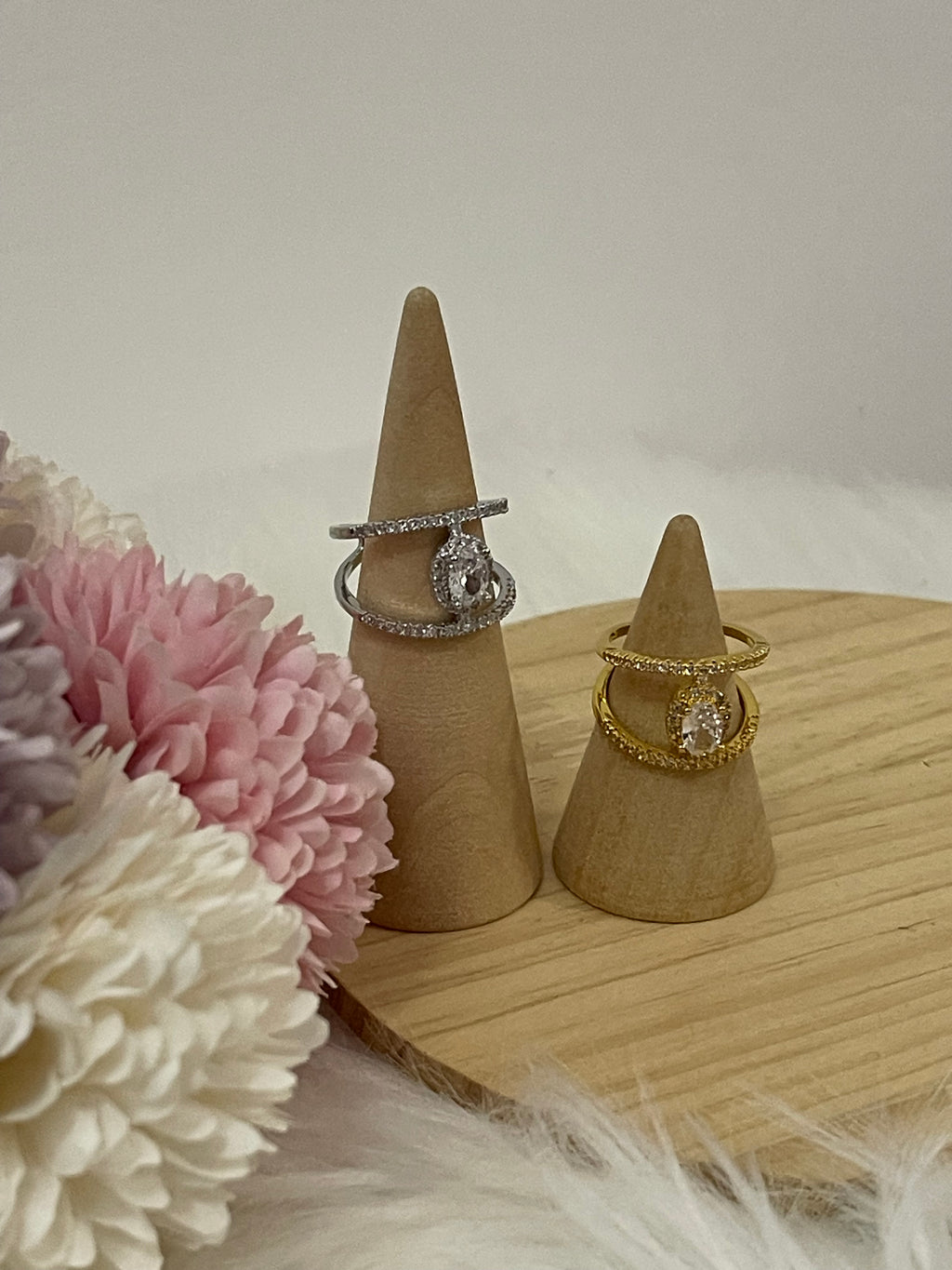 Anello Infinity Halo in Acciaio Inossidabile – Design Doppio Binario Regolabile