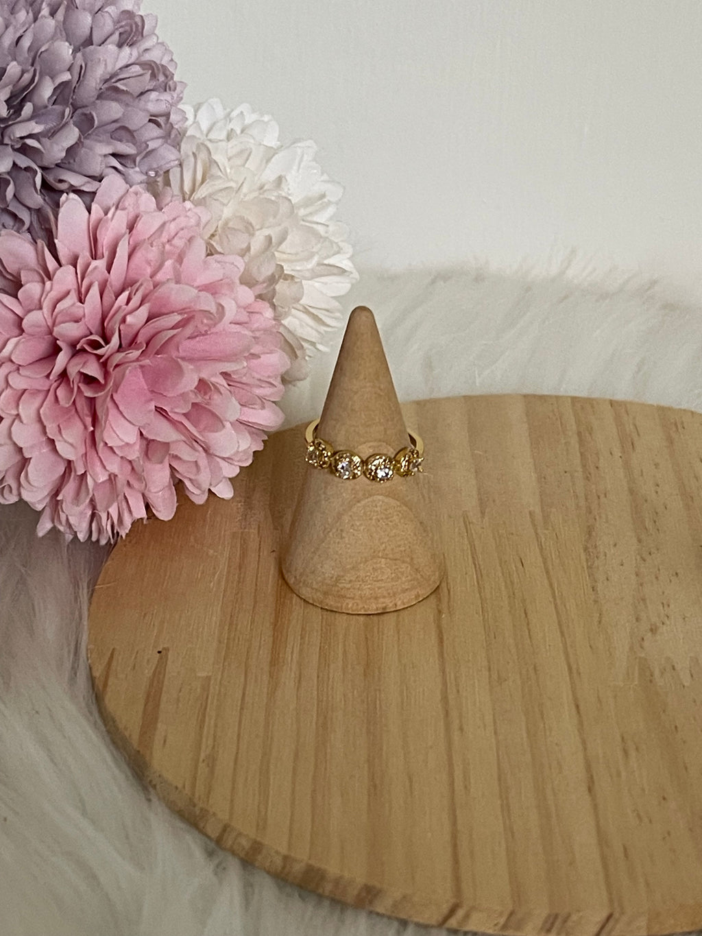 Anello Luce Veretta in Acciaio Inossidabile Regolabile con 4 Punti Luce – Design Elegante e Anallergico