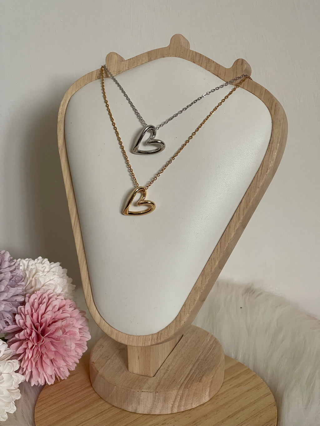 Collana Fluid Heart - Pendente a Cuore Stilizzato in Acciaio Inossidabile