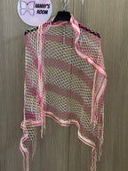 Foulard Scialle e Pareo Mare 3 in 1 con Frange Trama a Rete | AB.MIDEA