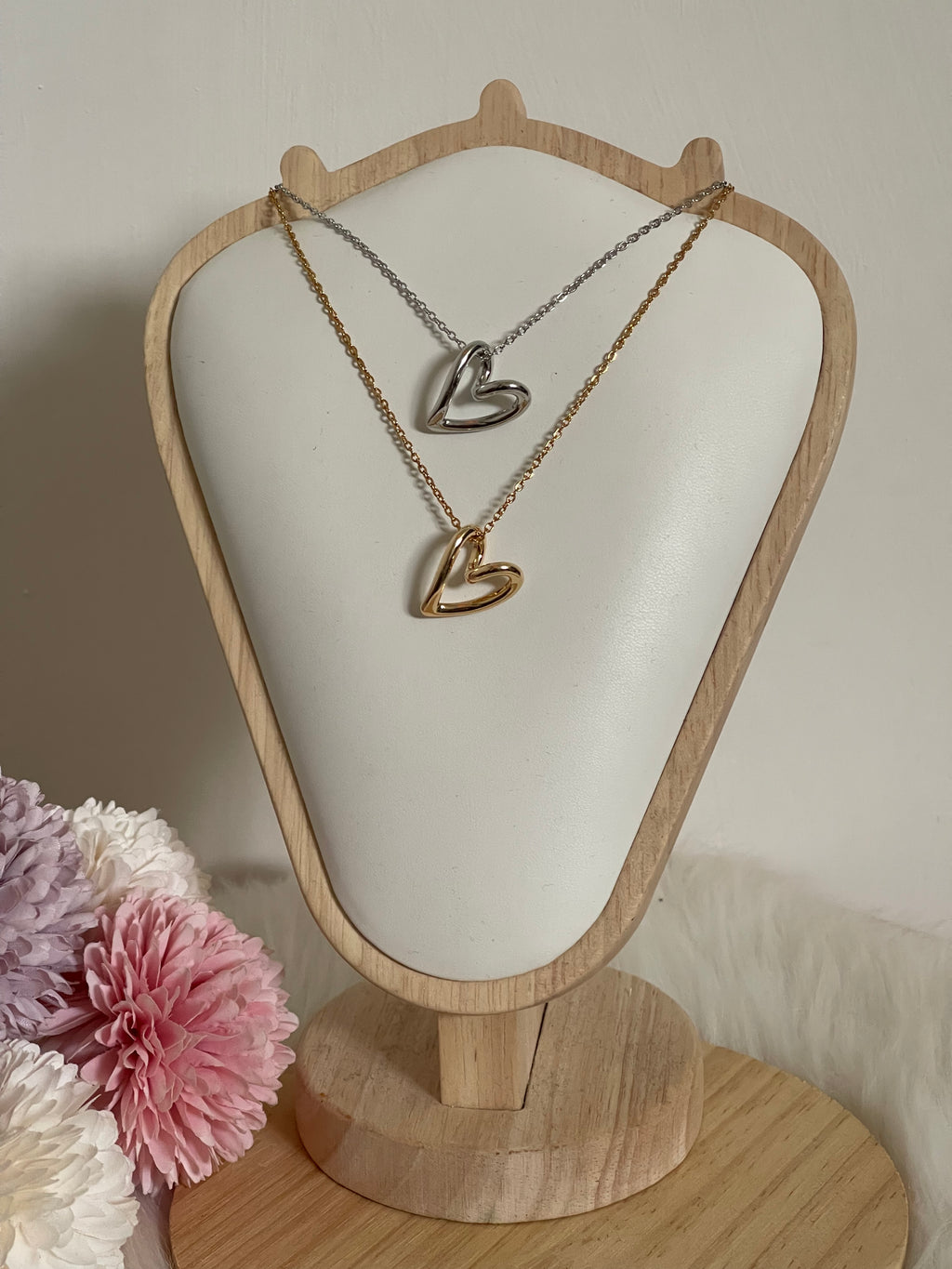 Collana Fluid Heart - Pendente a Cuore Stilizzato in Acciaio Inossidabile