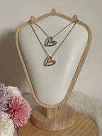 Collana Fluid Heart - Pendente a Cuore Stilizzato in Acciaio Inossidabile
