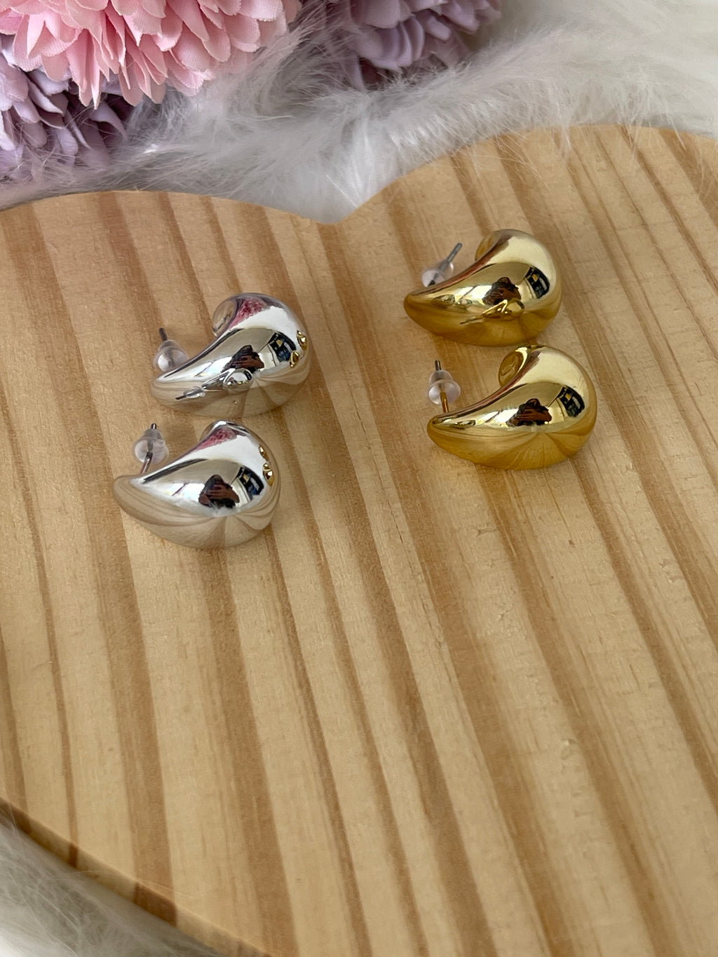 Orecchini Goccia – Finitura Gold & Silver