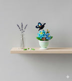 Set Costruzione Fiore in Vaso e Farfalla Mattoncini | 280 Pcs
