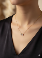 Collana Essenza Cuore e Iniziale F in Acciaio Inossidabile - Dettagli Luminosi