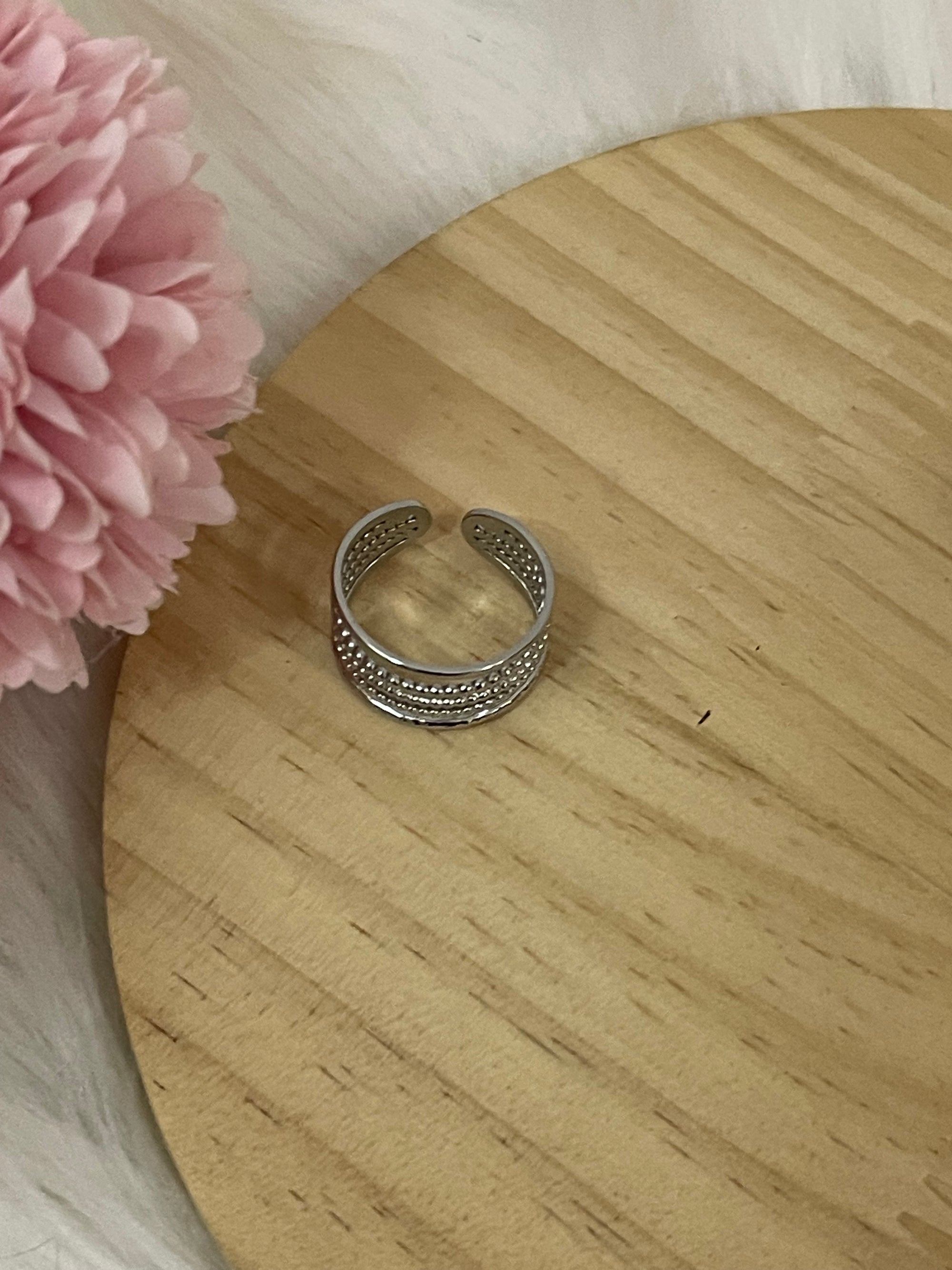 Anello Sinfonia Multi-Fascia "Silver Harmony" in Acciaio Inossidabile – Design 5 Livelli Regolabile