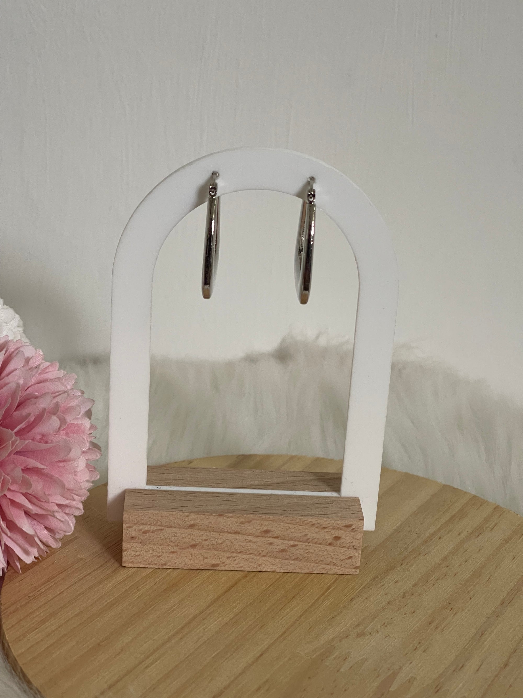 Orecchini Kyoto – Cerchi Geometrici a Triangolo in Acciaio Inox Minimalisti