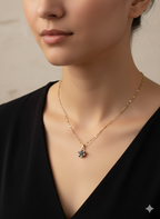 Collana Ninfea Donna in Acciaio Inossidabile Oro con Pendente Floreale – Gioiello Raffinato Anallergico