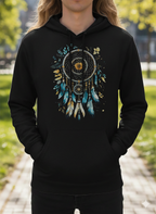 Stampa Termotrasferibile Acchiappasogni - Applicazione con Ferro da Stiro | Dream Catcher con Piume (25x16 cm)