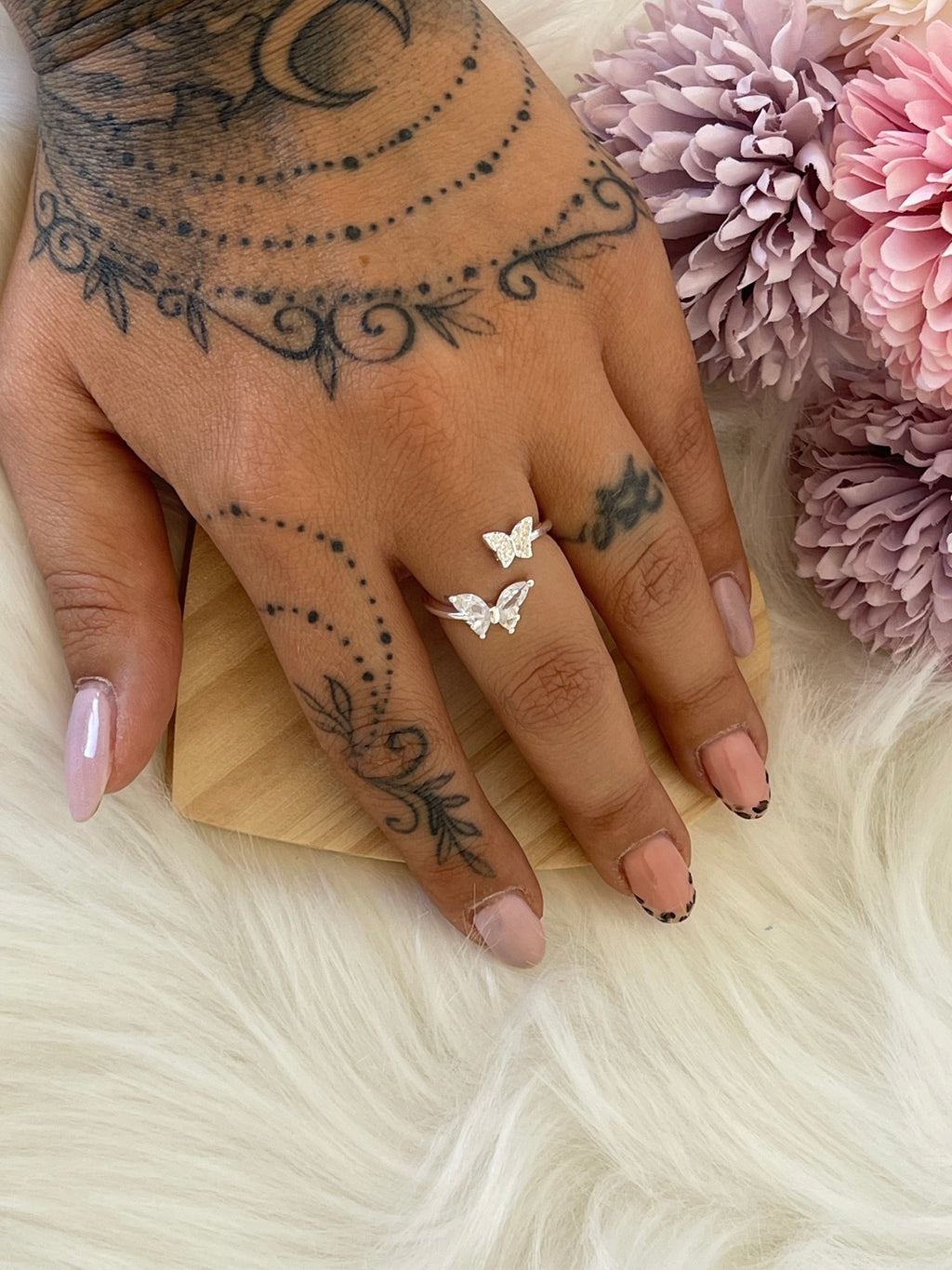 Anello Farfalla in Argento Sterling 925 con Zirconi