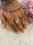 Anello Farfalla in Argento Sterling 925 con Zirconi