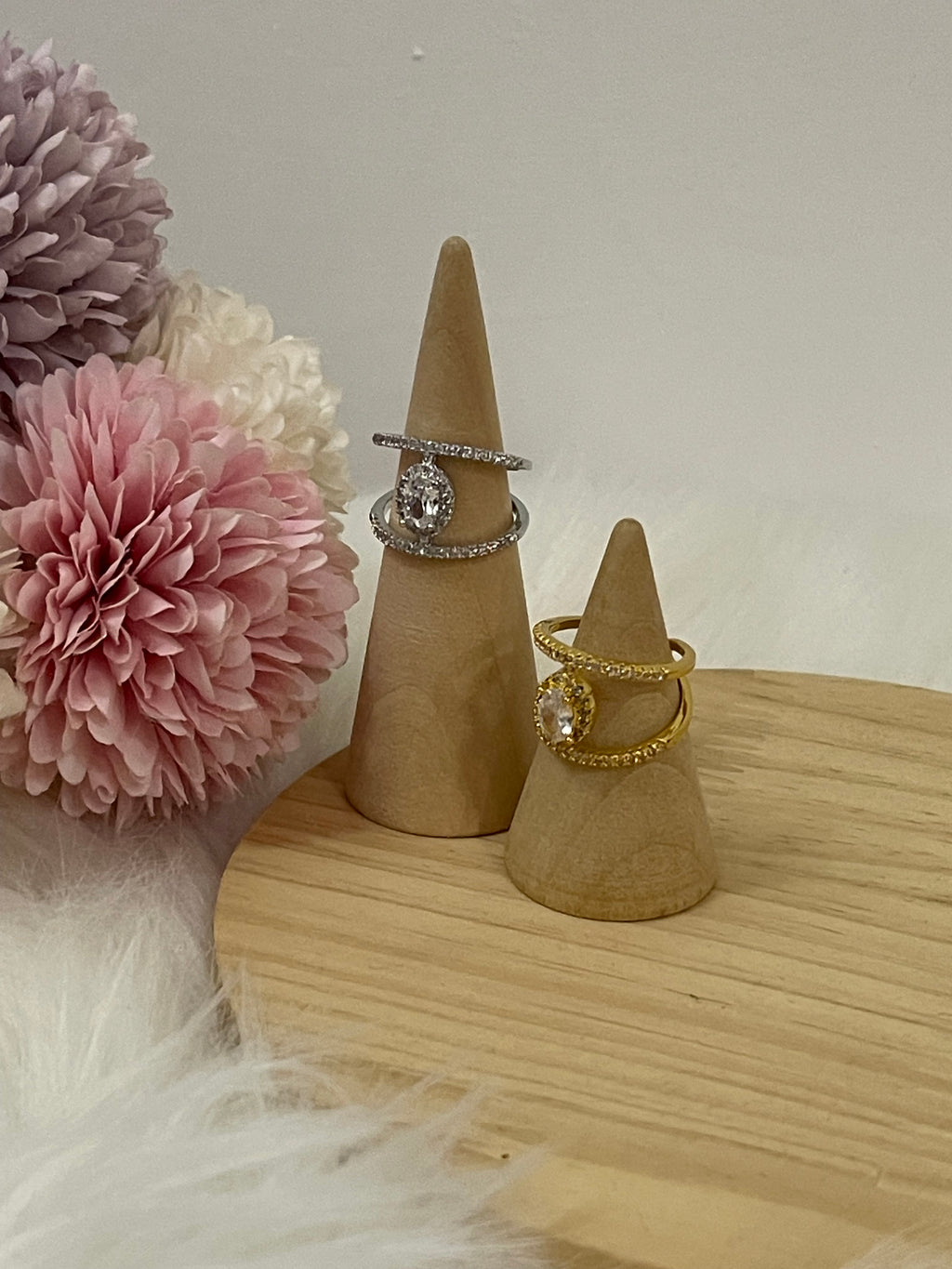 Anello Infinity Halo in Acciaio Inossidabile – Design Doppio Binario Regolabile