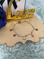 Bracciale Stella Charm Floreale in Acciaio Inossidabile